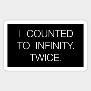 I Counted To Infinity. Twice. Magnet